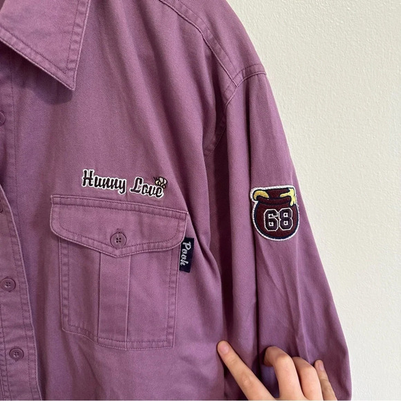 Vintage Disney Winnie the Pooh patchwork button up Large - Picture 3 of 4